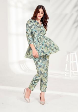 Picture of Appealing Rayon Light Slate Grey Kurtis & Tunic