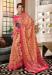 Picture of Fine Chiffon & Cotton Deep Pink Saree