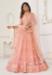Picture of Classy Net Dark Salmon Lehenga Choli