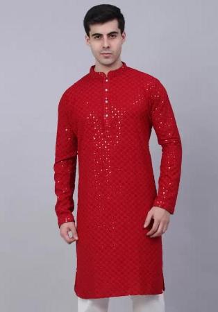 Picture of Radiant Rayon Fire Brick Kurtas