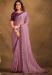 Picture of Delightful Georgette & Satin & Silk Plum Saree