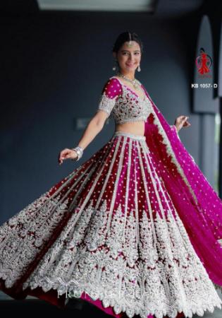 Picture of Nice Net Medium Violet Red Lehenga Choli