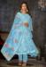 Picture of Stunning Net Light Steel Blue Anarkali Salwar Kameez