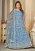 Picture of Lovely Net Light Slate Grey Anarkali Salwar Kameez