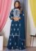 Picture of Georgette Midnight Blue Straight Cut Salwar Kameez