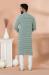 Picture of Well Formed Cotton & Georgette Dark Sea Green Kurtas
