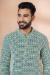 Picture of Well Formed Cotton & Georgette Dark Sea Green Kurtas