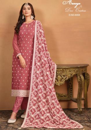 Picture of Georgette Indian Red Straight Cut Salwar Kameez