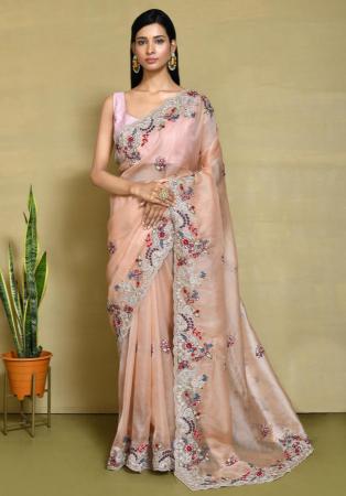 Picture of Taking Satin & Silk & Organza Tan Saree