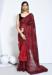 Picture of Wonderful Satin & Silk & Organza Fire Brick Saree