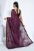 Picture of Fine Satin & Silk & Organza Brown Saree