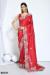 Picture of Comely Net & Silk & Organza Crimson Saree