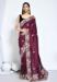 Picture of Well Formed Net & Silk & Organza Purple Saree
