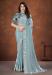 Picture of Nice Net & Silk Light Blue Saree