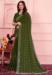 Picture of Alluring Chiffon Dark Olive Green Saree