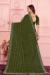Picture of Alluring Chiffon Dark Olive Green Saree