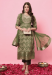 Picture of Cotton & Silk Olive Drab Readymade Salwar Kameez