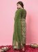 Picture of Cotton & Silk Olive Drab Readymade Salwar Kameez