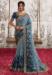 Picture of Wonderful Georgette Dark Slate Grey Saree
