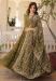 Picture of Comely Georgette Dark Olive Green Readymade Gown