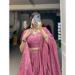 Picture of Lovely Chiffon Pale Violet Red Lehenga Choli