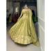 Picture of Fine Chiffon Dark Khaki Lehenga Choli