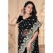 Picture of Well Formed Net Black Saree