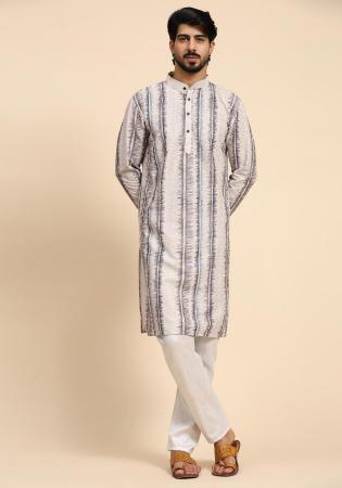 Picture of Fine Cotton Beige Kurtas