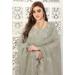 Picture of Georgette Medium Sea Green Straight Cut Salwar Kameez