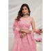 Picture of Delightful Net Pink Lehenga Choli