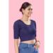 Picture of Cotton & Lycra Dark Slate Blue Designer Blouse