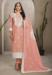 Picture of Organza Dark Salmon Straight Cut Salwar Kameez