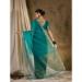 Picture of Comely Silk & Organza Teal Saree