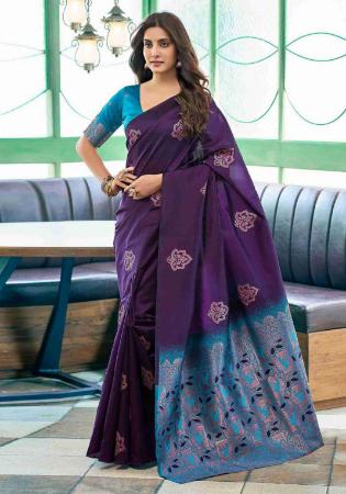 Picture of Classy Silk Purple Saree