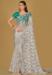 Picture of Enticing Brasso & Organza Off White Saree