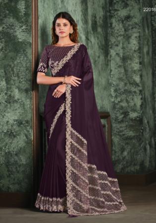 Picture of Sightly Georgette & Silk & Organza Purple Saree
