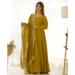 Picture of Wonderful Silk Olive Readymade Salwar Kameez