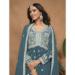 Picture of Georgette Dark Slate Grey Straight Cut Salwar Kameez