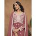 Picture of Georgette Indian Red Straight Cut Salwar Kameez