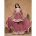 Picture of Georgette Indian Red Straight Cut Salwar Kameez