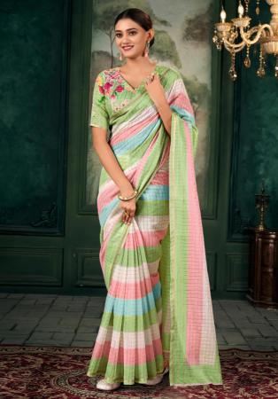 Picture of Appealing Linen & Silk Tan Saree