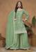 Picture of Chiffon Dark Sea Green Straight Cut Salwar Kameez