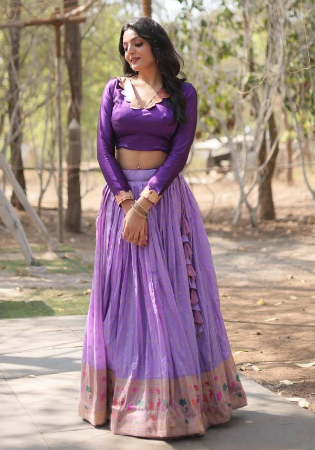 Picture of Classy Chiffon Slate Blue Lehenga Choli