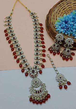 Picture of Pretty Maroon Necklace Set