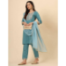 Picture of Elegant Silk Cadet Blue Readymade Salwar Kameez