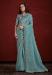 Picture of Crepe & Georgette & Silk Medium Sea Green Saree