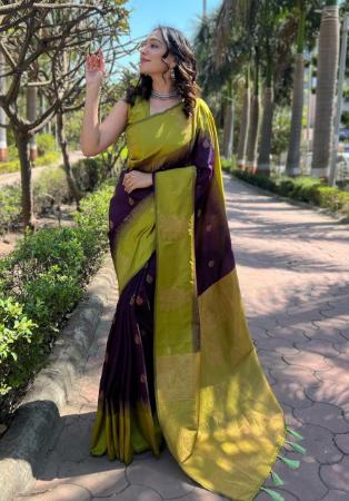Picture of Superb Silk Saddle Brown Saree