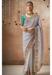 Picture of Stunning Silk Dark Grey Saree