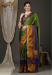 Picture of Ideal Silk Dark Olive Green Saree