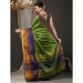 Picture of Ideal Silk Dark Olive Green Saree